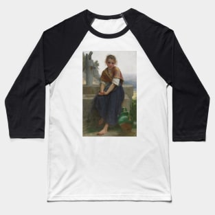 The Broken Pitcher by William-Adolphe Bouguereau Baseball T-Shirt